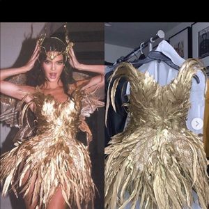 Kendall Jenner Golden Fairy Halloween Dress
